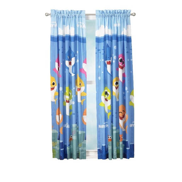 Baby Shark Kids Window Curtain Set ,Set of 2 Panel - Picture 4 of 5